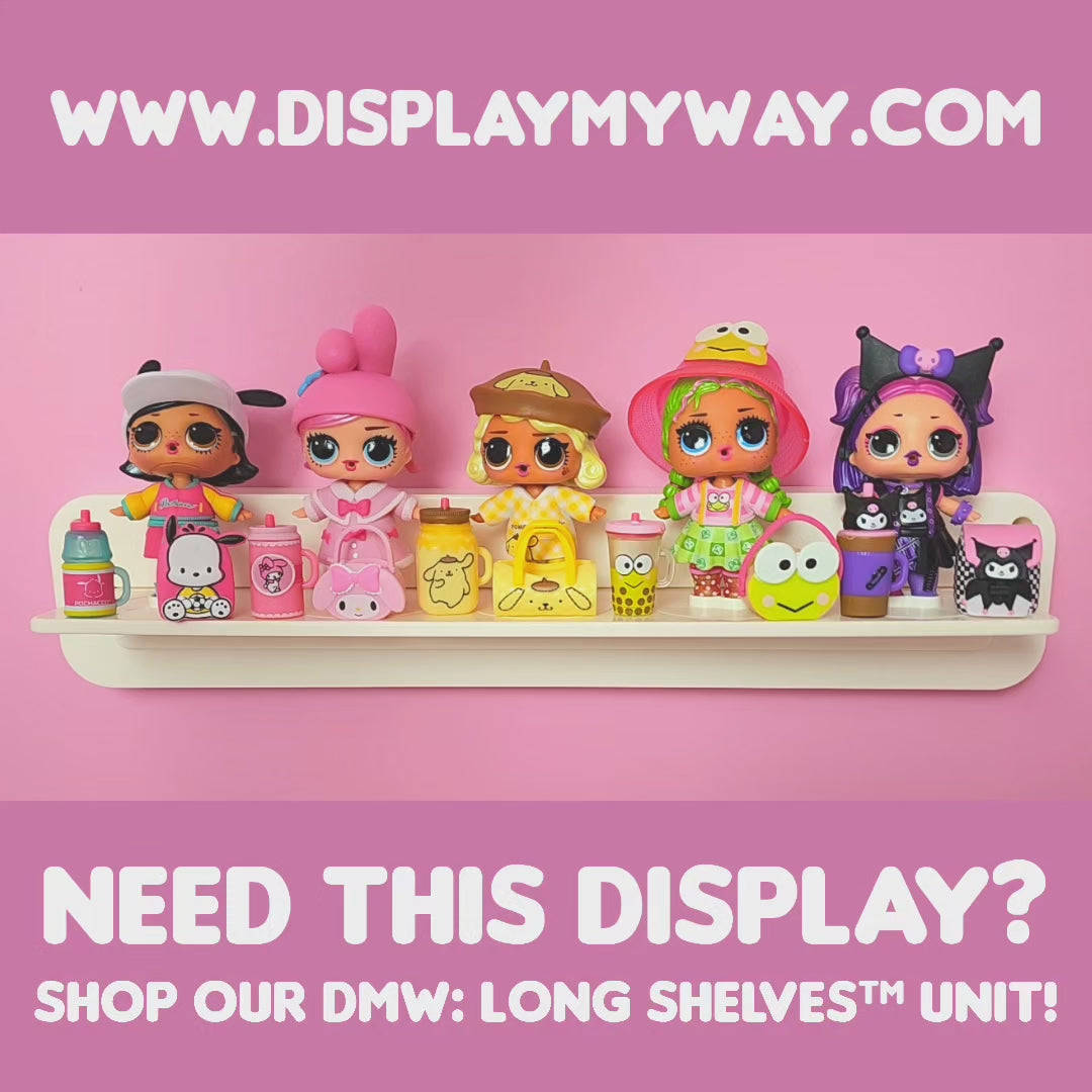 3 Customizable Display Shelves (ABS Plastic) Long Shelves Unit